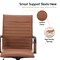 Leisuremod Harris High-Back Faux Leather Swivel Office Chair, Iron Frame HOTBL19LBRL - alternate 8