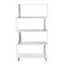 Homeroots 61" White Manufactured Wood Squiggle Four Tier Etagere Bookcase 490168 - alternate 3