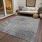 Homeroots 3' X 5' Gray Silver And Charcoal Abstract Washable Indoor Outdoor Area Rug 582794 - alternate 7