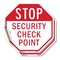 Signmission Stop Security Check Point, 4 inch X 4 inch, Vinyl Decal, 2PK OC-D-2PACK-4-230 - alternate 1