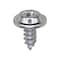 Auveco #8 x 3/8in Phillips Flat Top Washer Head Tapping Screw 13/32in Diameter Zinc, 100PK 13707 - alternate 1