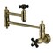 Kingston Brass Wall Mount Pot Filler Faucet, Antique Brass KS3103PKX - alternate 1
