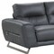 Homeroots 68in Silver Genuine Leather Love Seat 329602 - alternate 4