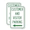 Signmission Reserved Parking Sign Customer and Visitor Parking Wit, 12'' X 18'', Heavy Gauge Aluminum, 2PK A-1218-2PACK-23053 - alternate 1