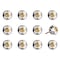 Homeroots 1.5" X 1.5" X 1.5" White Black And Yellow Knobs, 12PK 321662 - alternate 5
