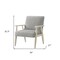 Homeroots 30" Gray And Cream Linen Arm Chair 533963 - alternate 7