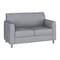 Flash Furniture HERCULES Diplomat Gray LeatherSoft Loveseat with Clean Line-Stitched Frame and Chrome Legs BT-827-2-GY-CHR-GG - alternate 1