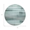 Homeroots 8' Teal Blue And Ivory Round Striped Washable Indoor Outdoor Area Rug 631001 - alternate 4