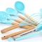 Megachef Light Teal Silicone and Wood Cooking Utensils, Set of 12 MGSP-560 - alternate 5
