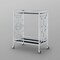 Homeroots 28" Silver And Black Metal and Glass Rolling Bar Cart 551669 - alternate 6