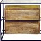 Homeroots 28" Natural Solid Wood and Glass Two Drawer Nightstand 488770 - alternate 3