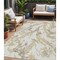 Homeroots 5' X 8' Ivory Gold And Brown Abstract Washable Indoor Outdoor Area Rug 600097 - alternate 1