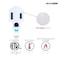 Maximm 2-Prong to 3-Prong Polarized Grounding Outlet Adapter, 4PK, White, 4PK U09-WH-4PK - alternate 6