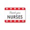 Signmission Public Safety, 10" Height, Decal, 14" x 10", Thank You Nurses 3, Thank You Nurses 3 OS-NS-D-1014-25423 - alternate 1