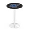 Holland Bar Stool Co 36" Chrome Grand Valley State Pub Table, 36" dia. Top L214C3636GVStUn - alternate 1