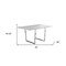 Homeroots 59" Gray And Silver Metal Sled Base Dining Table 332624 - alternate 3