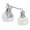 Jonathan Y Shirley 17.5" 2-Light Farmhouse Industrial Metal LED Vanity Light w/Seeded Glass Globe Shades, Chrome JYL7404A - alternate 9