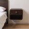 Homeroots 12" Walnut Solid Wood One Drawer Floating Nightstand 722536 - alternate 4