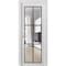 Sartodoors Solid French Door Clear Glass, Lucia 2366 White Silk and Aluminum Strips, Single Regular Panel Fra LUCIA2366ID-WS-30 x 96-Butterfly - alternate 1