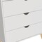 Homeroots 30" White And Natural Wood Three Drawer Dresser 552260 - alternate 6