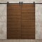 Sartodoors Modern Double Barn Door 84 x 84 inches, Ego 5000 Cognac Oak Veneer, 14FT Rail Track Set, Solid Pa EGO5000DB-DKO-8484 - alternate 3