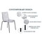 Leisuremod Astor Plastic Dining Chair with Black Steel Base in Clear, 4PK ACBL-20CL4 - alternate 8