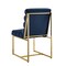 Homeroots Set of Two Tufted Navy Blue And Gold Upholstered Velvet Dining Side Chairs 545050 - alternate 8