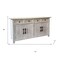 Homeroots 79in White Distressed Solid Wood Paneled Four Drawer Sideboard with Four Doors 634327 - alternate 8