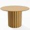 Homeroots 46" Brown Solid Wood Pedestal Base Round Top Dining Table 720997 - alternate 1