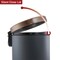 Elama 3 Gallon Stylish Grey and Copper Soft Pedal Office, Kitchen and Bathroom Trash Bin EL-12 - alternate 9