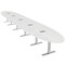 Skutchi Designs 20 Person Conference Table With Power Unit | 22' Oval Table | Harmony Series HAR-OVL-48X264-T-WA7976-ESIL - alternate 1