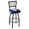 Holland Bar Stool Co 30" Blk Wrinkle Nevada Swivel Bar Stool, Jailhouse Back L01830NevaUn - alternate 1