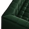 Homeroots 88" Hunter Green Velvet Sofa And Toss Pillows With Clear Legs 543978 - alternate 6