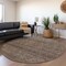 Homeroots 8' Coffee And Ivory Round Geometric Washable Indoor Outdoor Area Rug 605586 - alternate 7