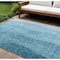 Homeroots 9' X 12' Teal Blue Aqua And Blue Ombre Washable Indoor Outdoor Area Rug 581832 - alternate 1