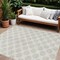 Homeroots 8' X 10' Ivory And Gray Polka Dot Washable Indoor Outdoor Area Rug 595238 - alternate 1