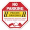 Signmission No Parking Private Driveway Unautho, 6 Inch X 6 Inch, Plastic Sign OC-P-6-86 - alternate 1