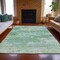 Homeroots 3' X 5' Mint Green And Pale Aqua Abstract Washable Indoor Outdoor Area Rug 630921 - alternate 4