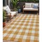 Homeroots 5' X 8' Orange And Beige Plaid Washable Indoor Outdoor Area Rug 595416 - alternate 1