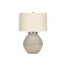 Homeroots 25" Cream Concrete Round Table Lamp With Beige Drum Shade 545852 - alternate 1