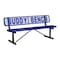 Leisure Craft 6' Personalized Standard Buddy Bench Bench With Back, Expanded Metal, Portable, Navy PB6WBP-NAVY - alternate 1