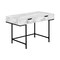 Homeroots 47" White and Black Wood and Metal H-Shape Computer Desk With Two Drawers 489998 - alternate 7