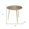 Homeroots 21" Gold Metal Round End Table 380714 - alternate 5