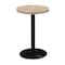 Leisure Craft 24" Round Perforated Pedestal Table, Portable, 40"H, Sandstone 24TAB40-SANDSTONE - alternate 1