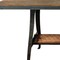 Homeroots 72" Brown And Black Solid Wood And Steel Sled Base Dining Table 518602 - alternate 3