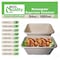 Ecoquality 34oz Rectangular Sugarcane Container, Compostable Bowls for Takeout, and Restaurant, 150PK EQCRTB34-150 - alternate 6