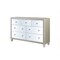 Homeroots 63" Champagne Solid and Manufactured Wood Mirrored Seven Drawer Triple Dresser 486521 - alternate 3