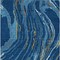 Homeroots 3' X 5' Navy Blue Gold And Copper Abstract Washable Indoor Outdoor Area Rug 600240 - alternate 4