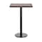 Flash Furniture Bennett 24 in x 30 in Solid Wood Indoor Tabletop in Dark Brown with 18 in Round Bar Height GSF-REC2430-DKBRN-TR18B-GG - alternate 5