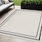 Homeroots 5' X 7' Ivory And Black Indoor Outdoor Area Rug 545531 - alternate 6